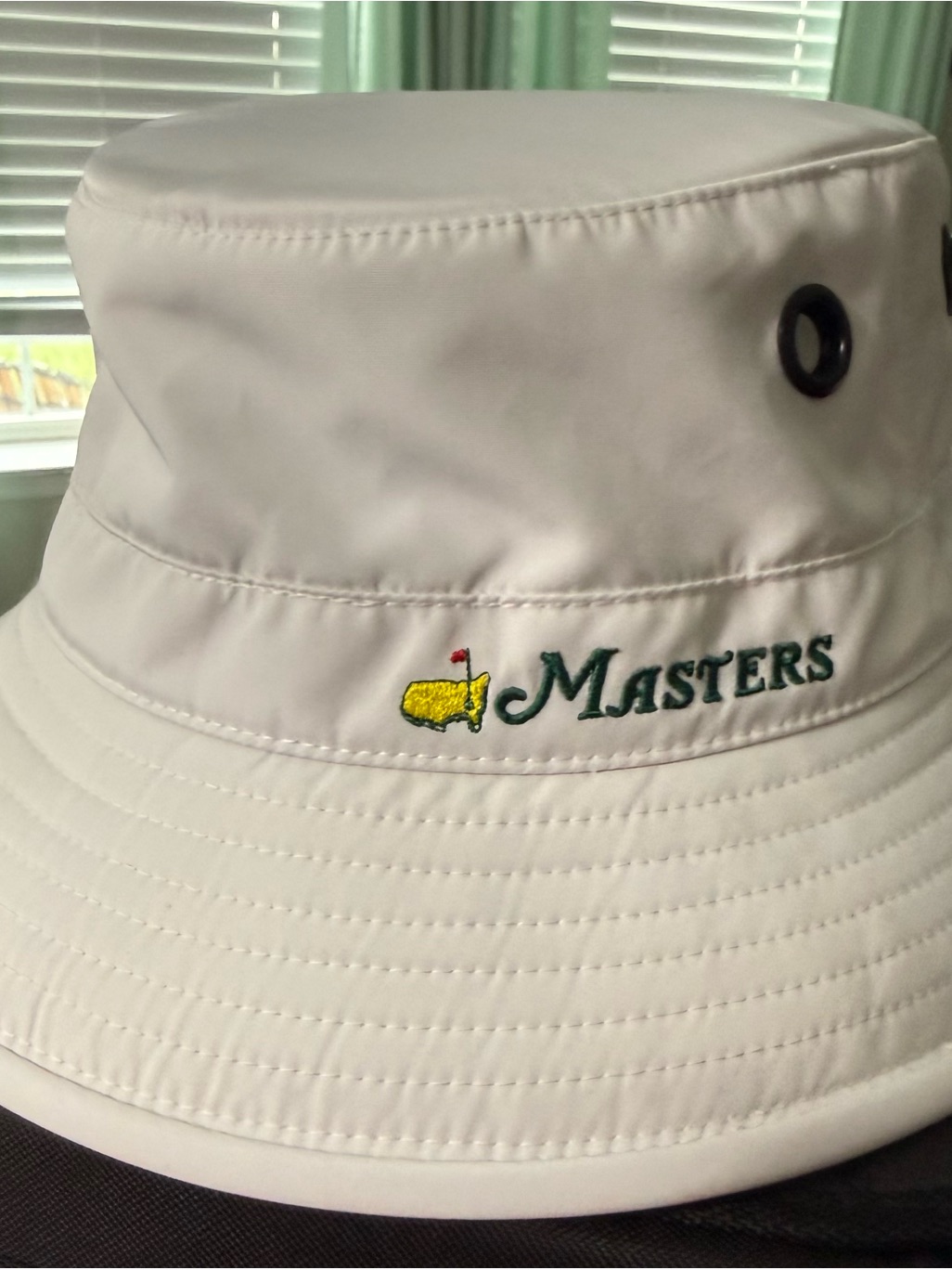 Masters White Bucket Hat  Embroidered Logo